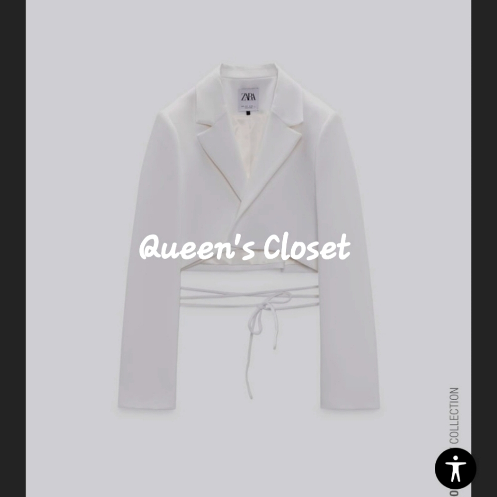 ZARA| Women's Crop Tie Blazer|💥BRAND NEW Size XXL
